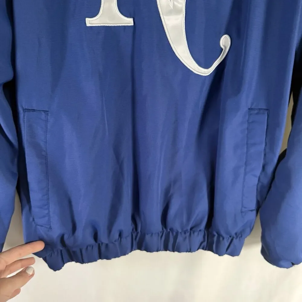 Kansas City Royals Windbreaker Men's Medium Blue Vneck Pullover GIII Carl Banks